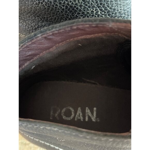 Roan Cass BLACK BARCELONA Handmade Ankle Lace Up Boots Size 10 Bed Stu - Picture 13 of 14